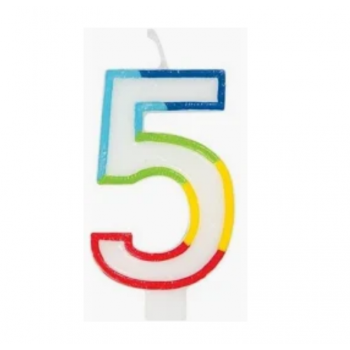 CANDLE COLOURFULL NUMBER 5 CANDLE COLOURFULL NUMBER 5